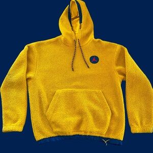 Jordan Sherpa Fleece Hoodie - Mustard Yellow & Navy